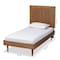 Baxton Studio Nicola Mid-Century Modern Transitional Ash Walnut Finished Wood Twin Size Platform Bed 180-11154-11158-Zoro - alternate 6